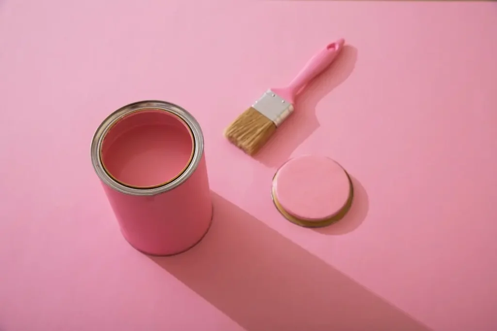 assortment painting items with pink paint 23 2149579956